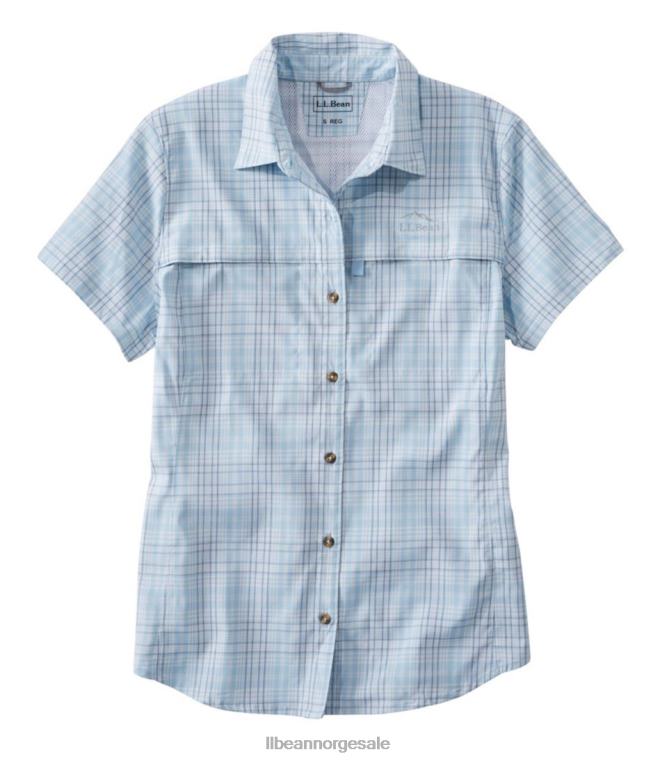 kvinner tropicwear skjorte 24VDH3243 L.L.Bean klær surfe blå