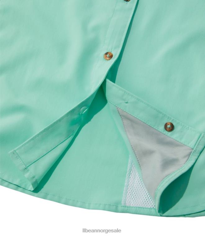 kvinner tropicwear skjorte 24VDH5222 L.L.Bean klær falmet jade