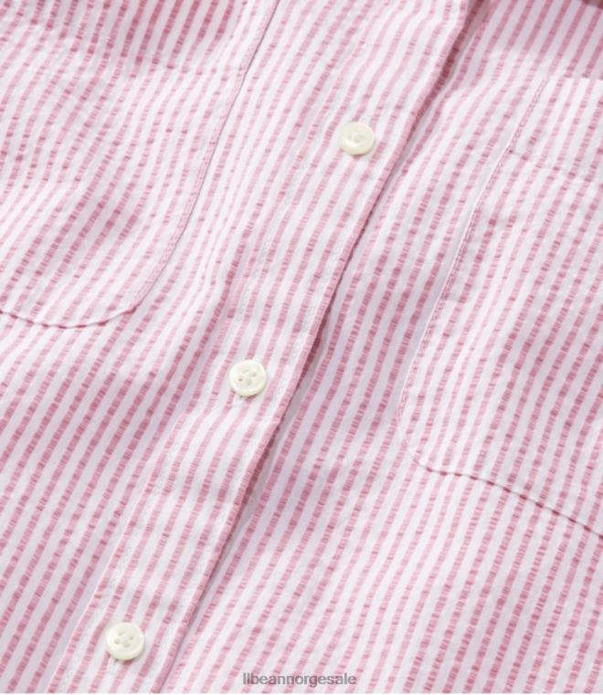 kvinner vacationland seersucker skjorte 24VDH2969 L.L.Bean klær myk indigo stripe