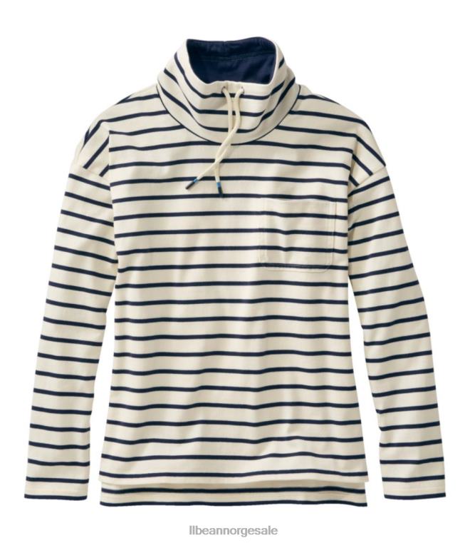 kvinner heritage mariner topp 24VDH442 L.L.Bean klær seilduk/klassisk marine