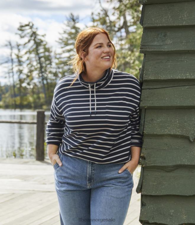 kvinner heritage mariner topp 24VDH4889 L.L.Bean klær dyp vin/tawny rose