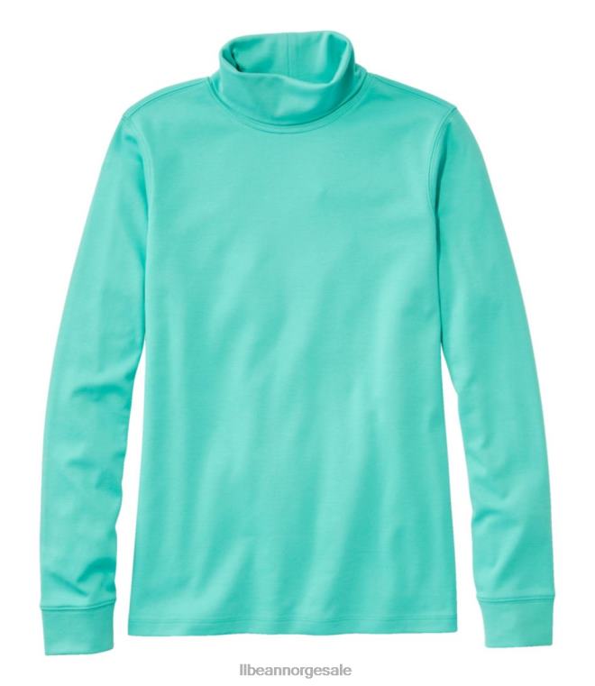 kvinner interlock turtleneck 24VDH6451 L.L.Bean klær dyp aqua