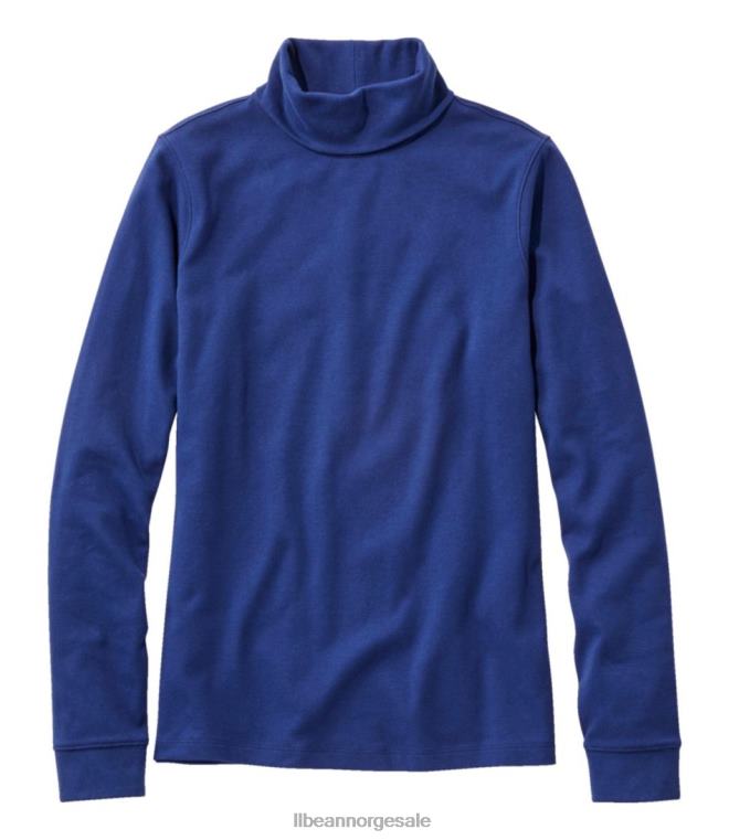kvinner interlock turtleneck 24VDH6911 L.L.Bean klær alpinblå
