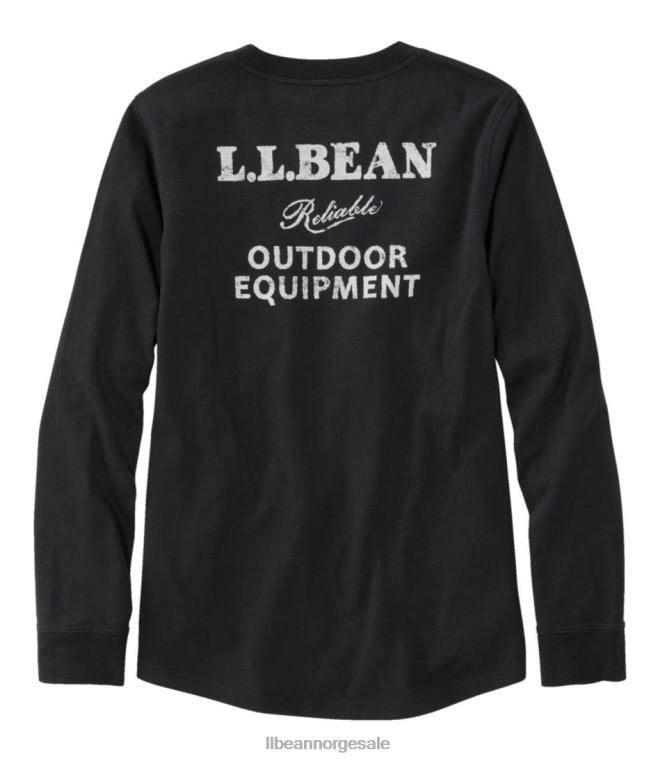 kvinner lommet-skjorte i vasket bomull 24VDH7300 L.L.Bean klær rangeley blå fjell naturskjønn