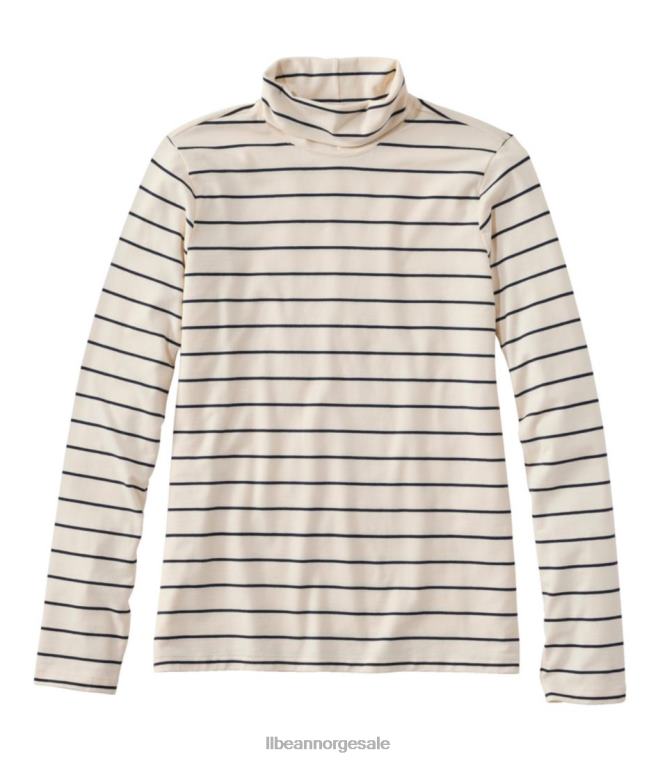 kvinner myk stretch supima t-skjorte 24VDH120 L.L.Bean klær seilduk/klassisk marine