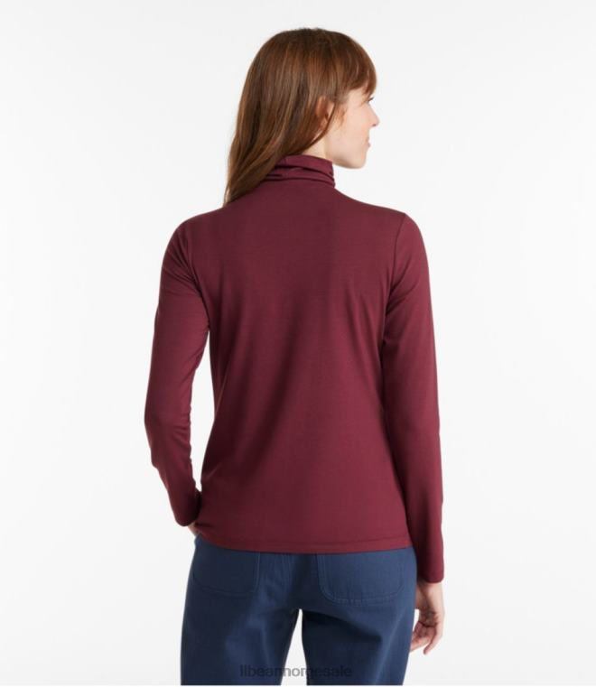 kvinner myk stretch supima t-skjorte 24VDH4668 L.L.Bean klær Mørk sort