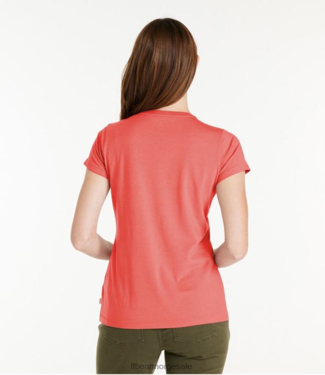 kvinner myk stretch supima t-skjorte 24VDH5016 L.L.Bean klær trerose