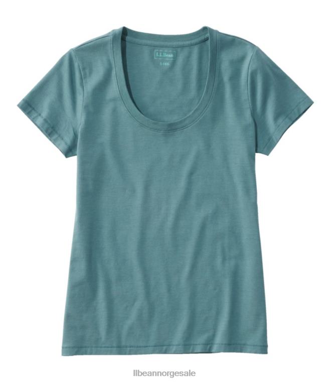 kvinner myk stretch supima t-skjorte 24VDH73 L.L.Bean klær myk gran