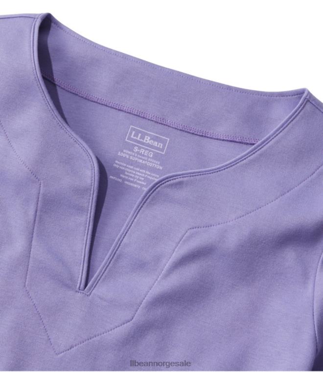 kvinner pima bomull tunika 24VDH14 L.L.Bean klær blek rose