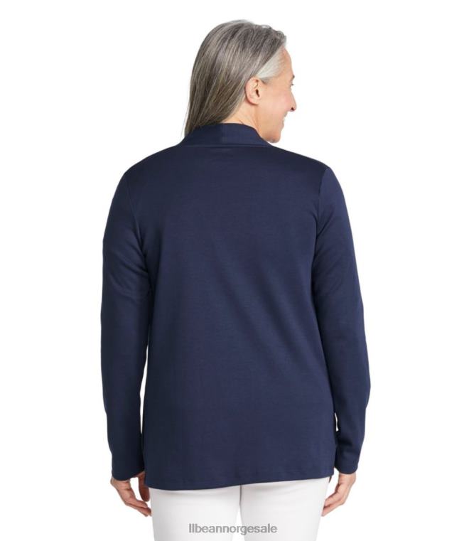 kvinner pima åpen cardigan i bomull 24VDH4577 L.L.Bean klær innsjø