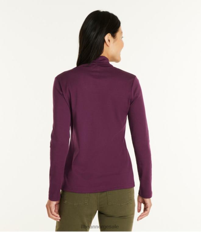 kvinner pima t-skjorte i bomull 24VDH3015 L.L.Bean klær blek rose