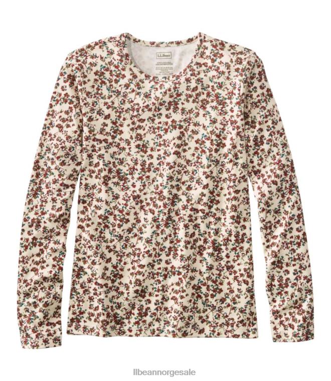 kvinner pima t-skjorte i bomull 24VDH420 L.L.Bean klær blek rose