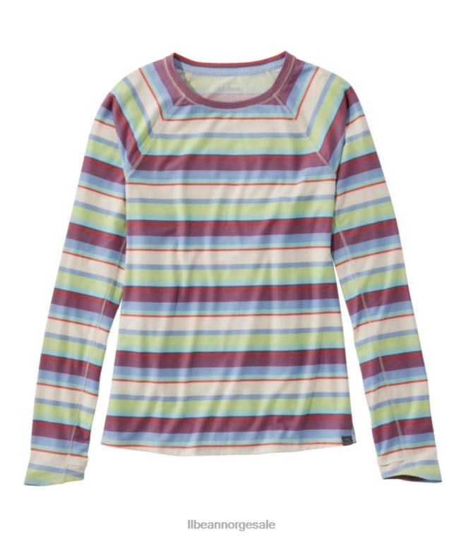kvinner solsmart t-skjorte til hverdags 24VDH450 L.L.Bean klær malibu blå multi stripe