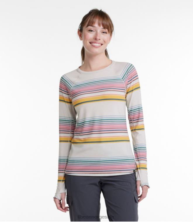 kvinner solsmart t-skjorte til hverdags 24VDH450 L.L.Bean klær malibu blå multi stripe