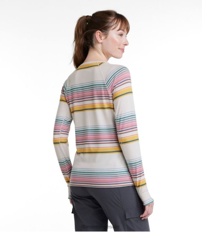 kvinner solsmart t-skjorte til hverdags 24VDH450 L.L.Bean klær malibu blå multi stripe