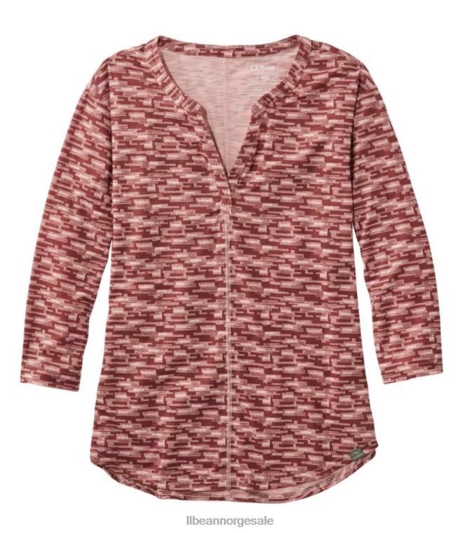 kvinner t-skjorte ved strømmen 24VDH4615 L.L.Bean klær blush geo stripe
