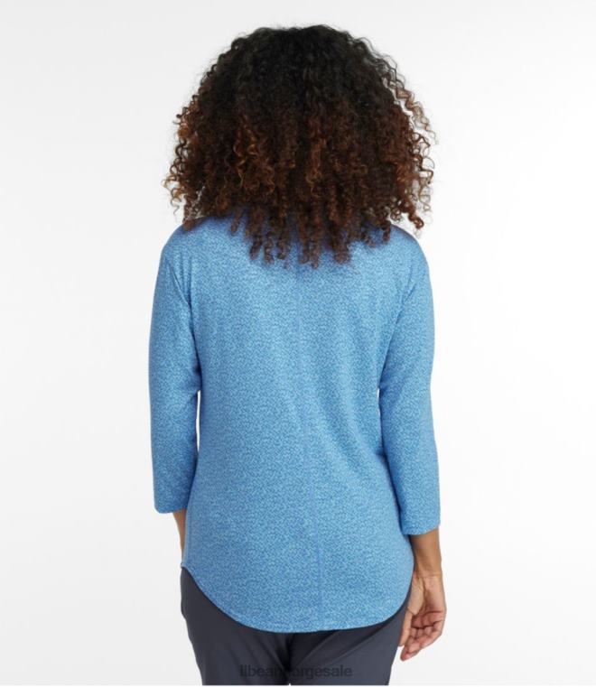 kvinner t-skjorte ved strømmen 24VDH4615 L.L.Bean klær blush geo stripe