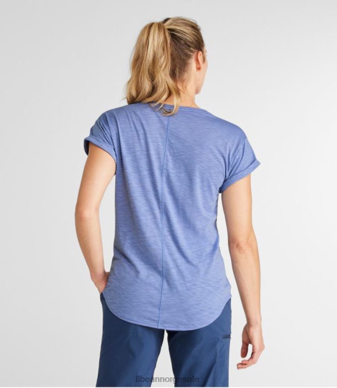 kvinner t-skjorte ved strømmen 24VDH4713 L.L.Bean klær mørk periwinkle