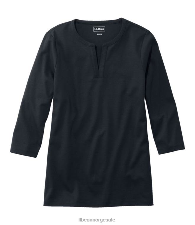 kvinner tee 24VDH2959 L.L.Bean klær svart