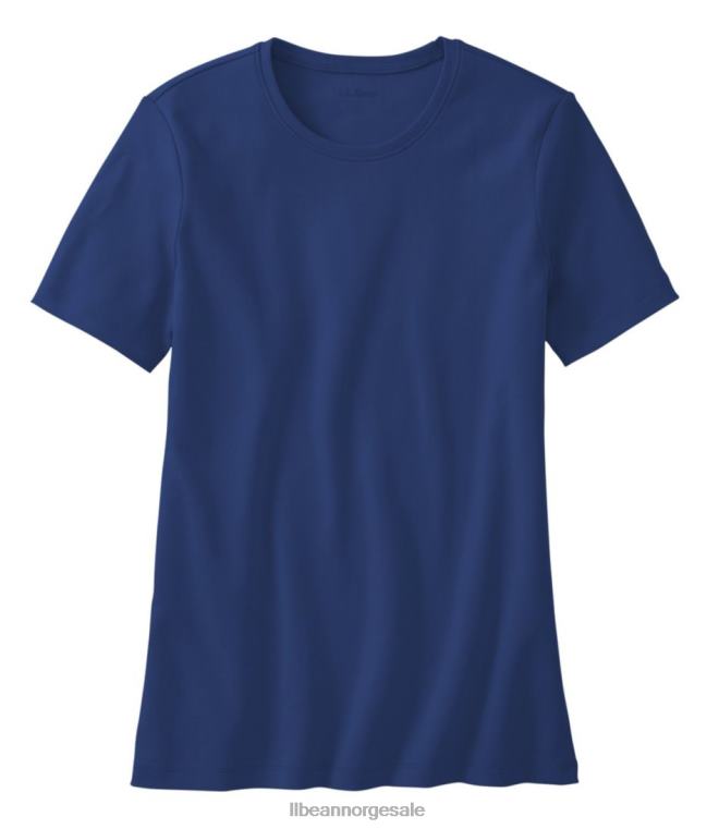kvinner tee 24VDH36 L.L.Bean klær alpinblå