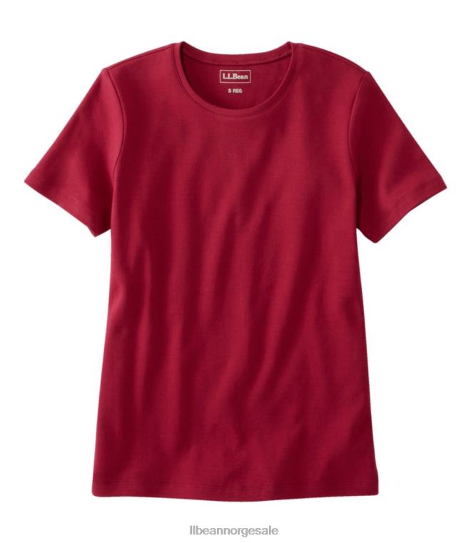 kvinner tee 24VDH4599 L.L.Bean klær mørkt tranebær