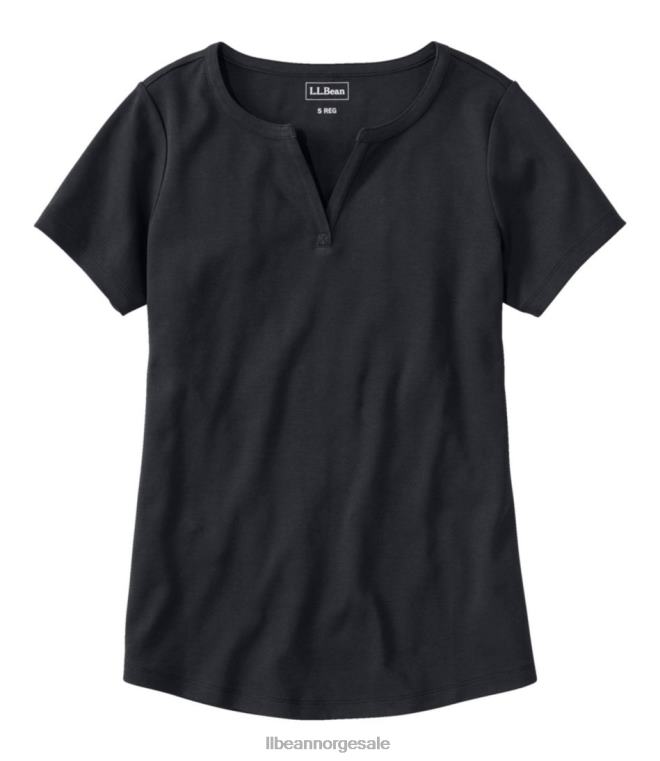 kvinner tee 24VDH4631 L.L.Bean klær svart