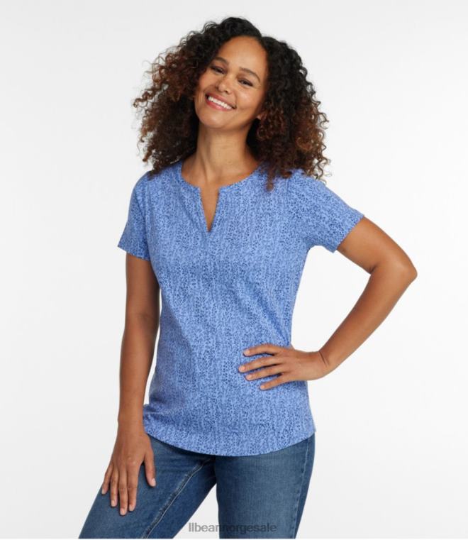 kvinner tee 24VDH5012 L.L.Bean klær varm korall/blush geo