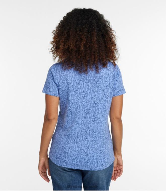 kvinner tee 24VDH5012 L.L.Bean klær varm korall/blush geo