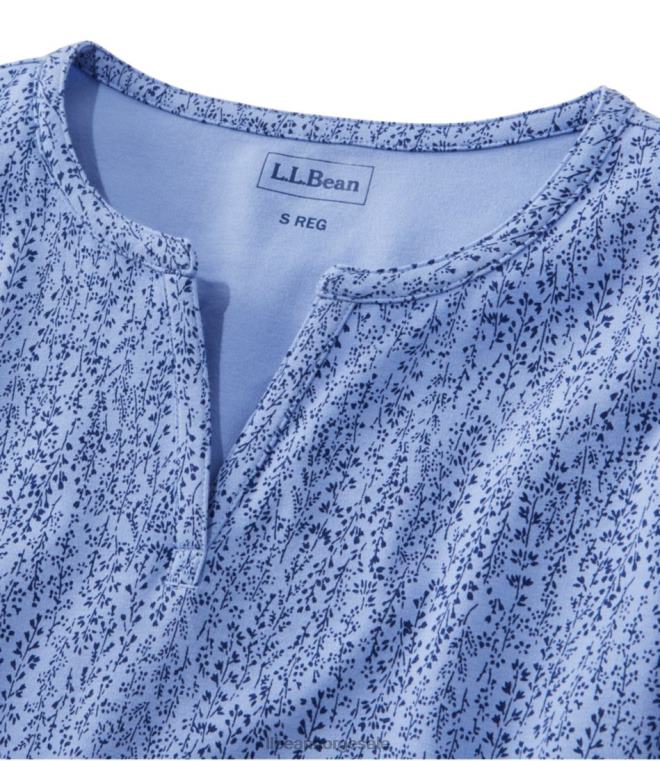 kvinner tee 24VDH5012 L.L.Bean klær varm korall/blush geo