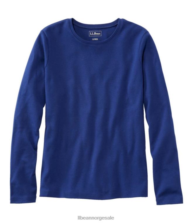 kvinner tee 24VDH8 L.L.Bean klær alpinblå