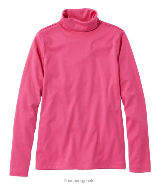 kvinner turtleneck i pima bomull 24VDH6425 L.L.Bean klær asalea