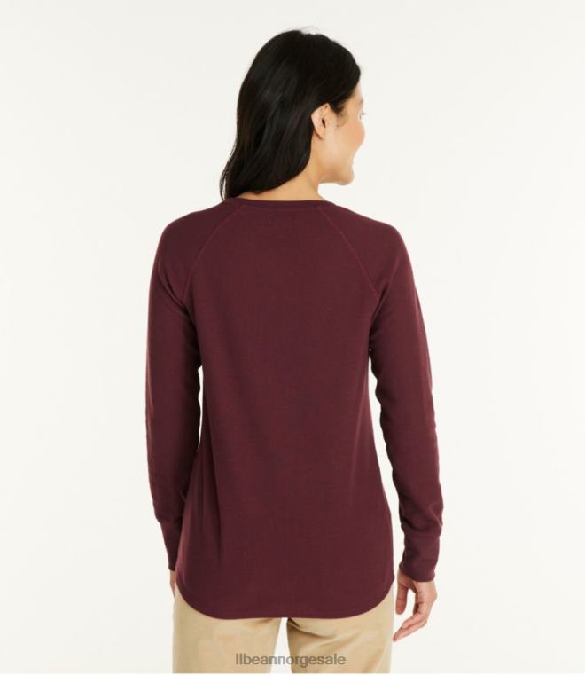 kvinner unshrinkable mini-vaffel t-skjorte 24VDH503 L.L.Bean klær dyp admiralblå