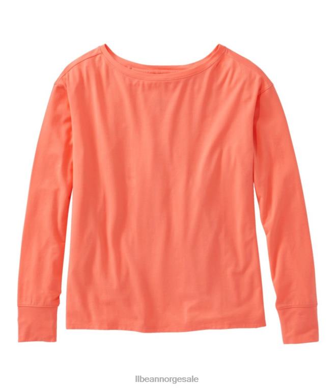 kvinner utover myk tee 24VDH417 L.L.Bean klær villaks