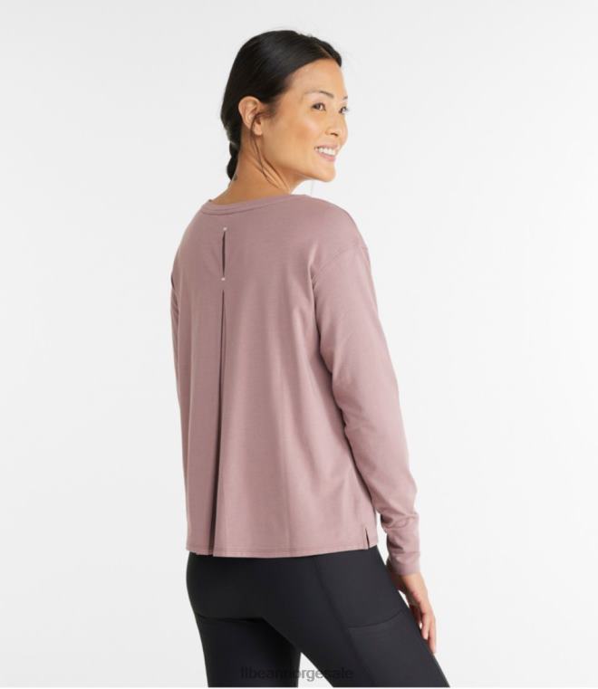 kvinner utover myk tee 24VDH6579 L.L.Bean klær midnatt svart