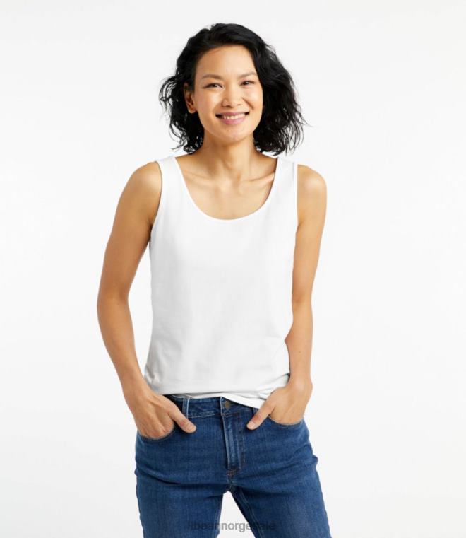 kvinner lagdeling tank 24VDH2937 L.L.Bean klær rå indigo