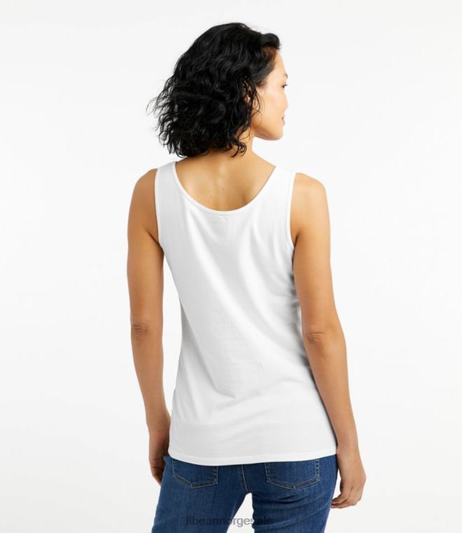 kvinner lagdeling tank 24VDH6869 L.L.Bean klær hvit