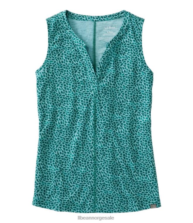 kvinner vannkanten tank 24VDH5814 L.L.Bean klær hav aqua geo
