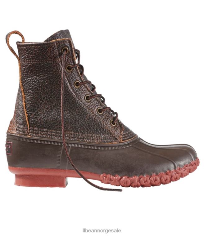kvinner støvler 24VDH1162 L.L.Bean fottøy mørkebrun/mursteinsrød