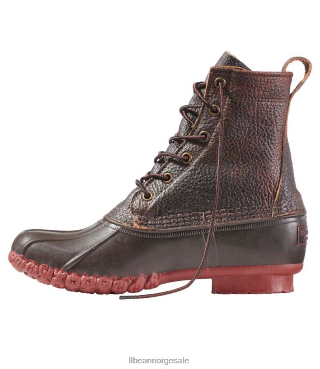 kvinner støvler 24VDH1162 L.L.Bean fottøy mørkebrun/mursteinsrød