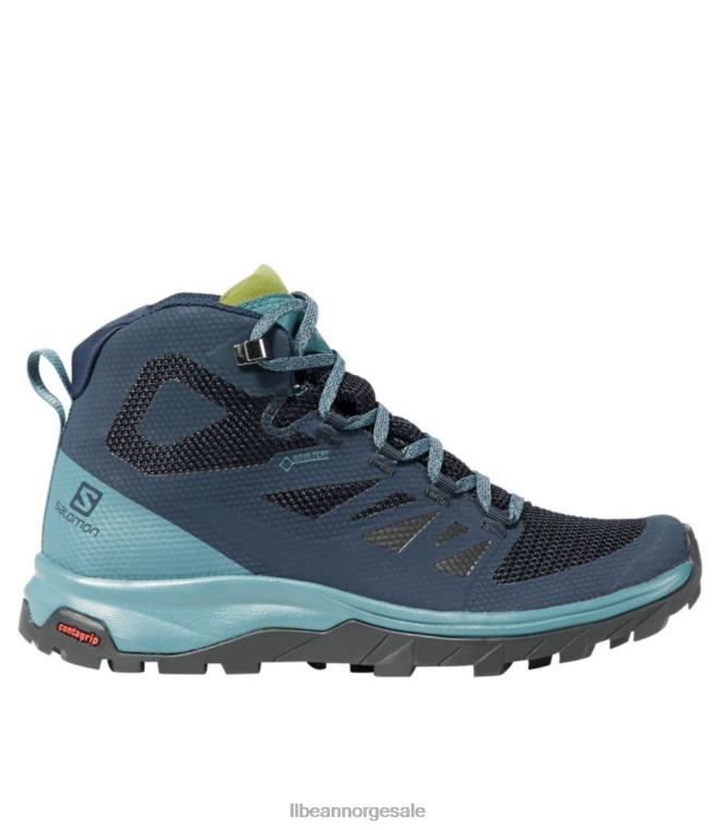 kvinner salomon outline gore-tex tursko 24VDH1212 L.L.Bean fottøy marine blazer/hydro