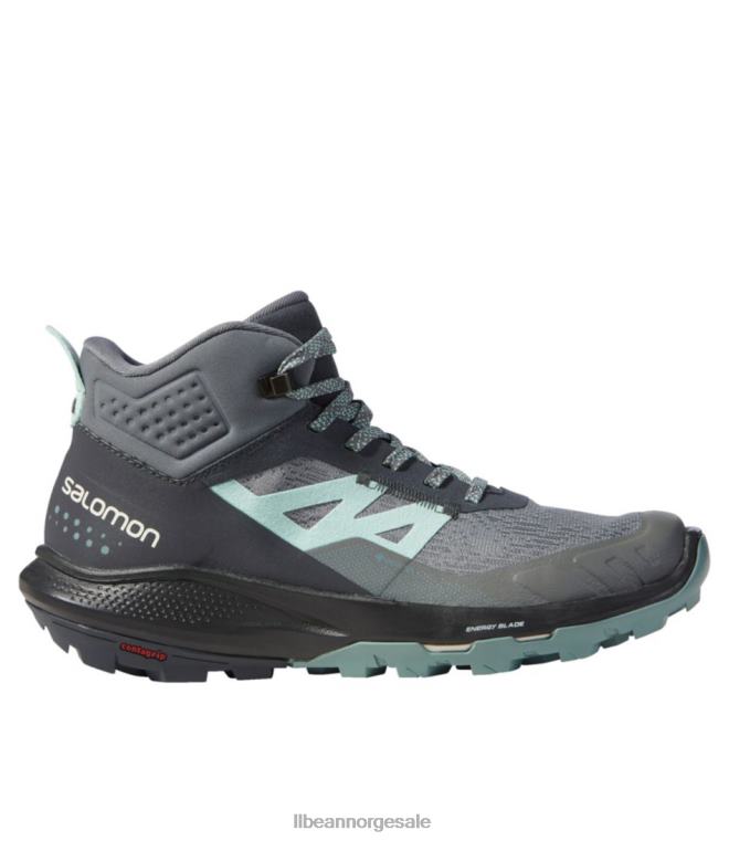 kvinner salomon outpulse gore-tex tursko 24VDH1134 L.L.Bean fottøy ibenholt/stille nyanse