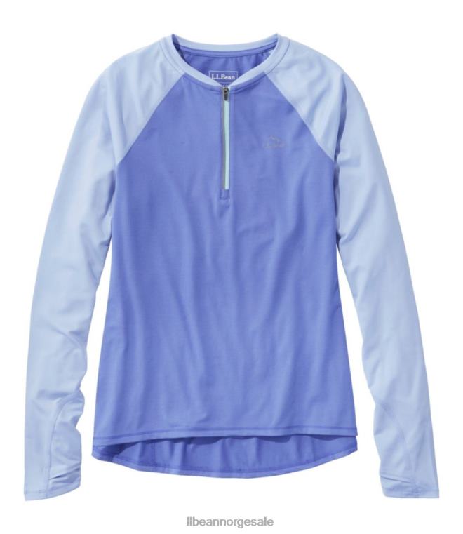 kvinner komfort sykkeltrøye 24VDH1460 L.L.Bean klær lerkespore/malibu blå