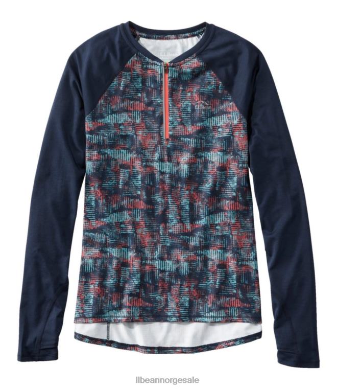 kvinner komfort sykkeltrøye 24VDH1722 L.L.Bean klær klassisk marine geoprint/klassisk marine