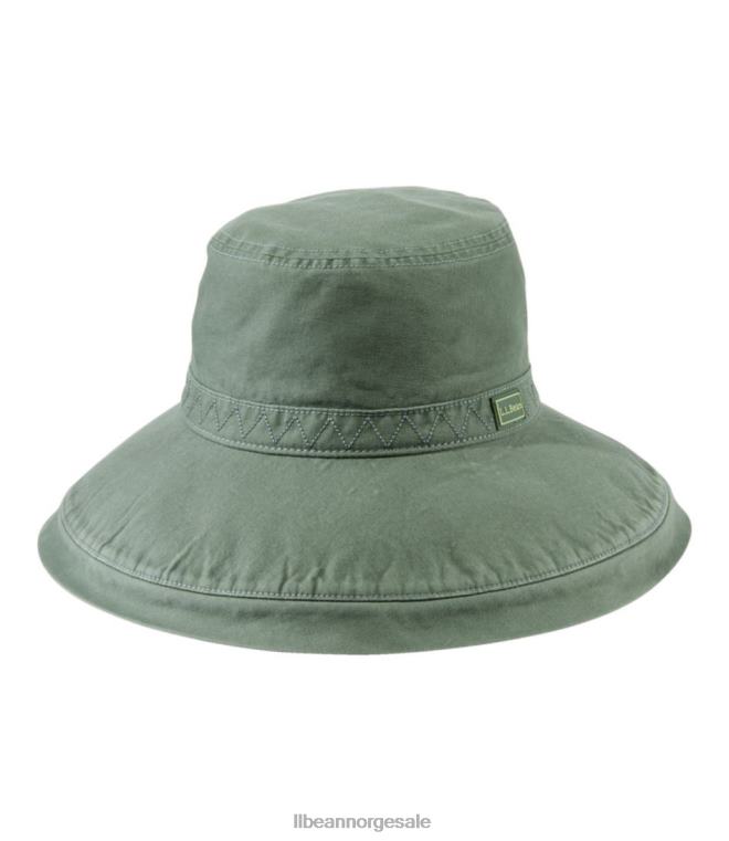 kvinner bøttehatt med bred brem 24VDH5036 L.L.Bean tilbehør sjøgrønn