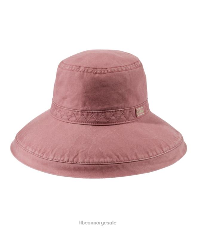 kvinner bøttehatt med bred brem 24VDH736 L.L.Bean tilbehør vasket orkide