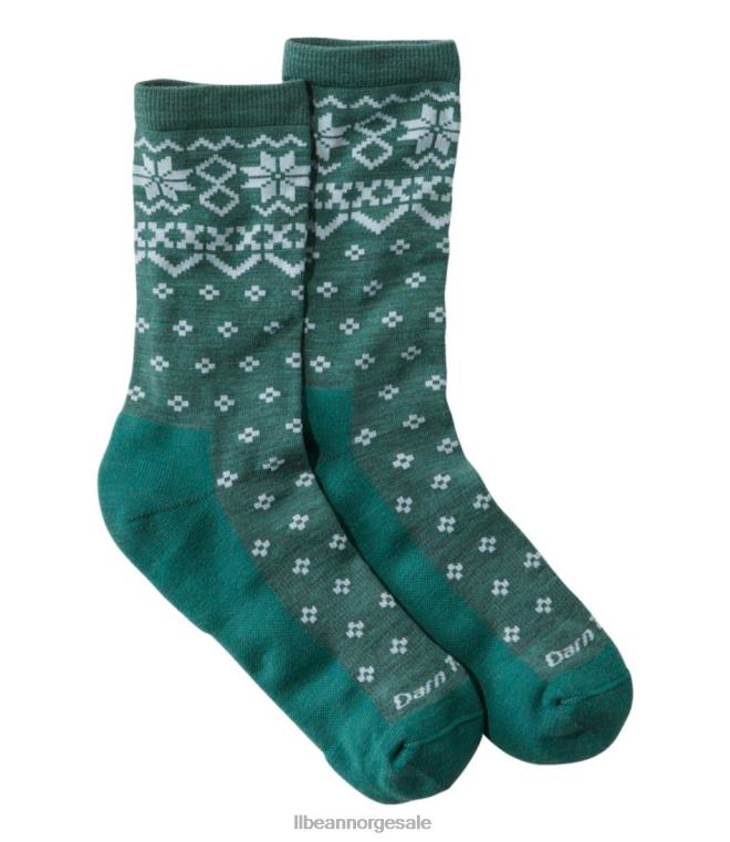 kvinner jævla tøff shetland crew sock ii 24VDH3553 L.L.Bean tilbehør blågrønn