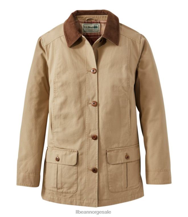 kvinner adirondack låvefrakk 24VDH831 L.L.Bean yttertøy mørk kaki