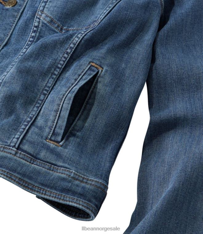 kvinner beanflex jeanjakke 24VDH3632 L.L.Bean yttertøy årgang bleknet