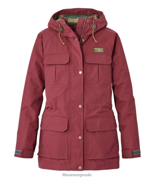 kvinner fjell klassisk vannavstøtende jakke 24VDH3594 L.L.Bean yttertøy burgunder