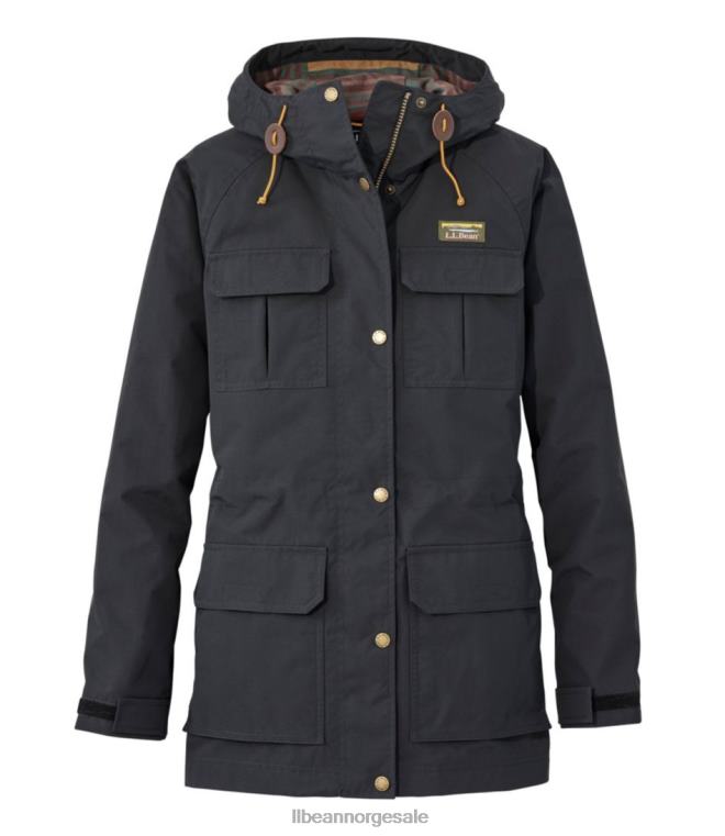 kvinner fjell klassisk vannavstøtende jakke 24VDH5068 L.L.Bean yttertøy svart